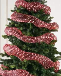 Red And White Mesh With Red Foil, 9 M