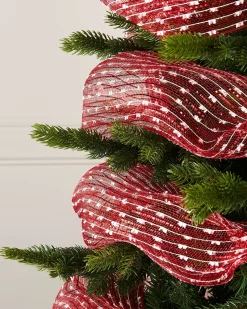 Red And White Mesh With Red Foil, 9 M