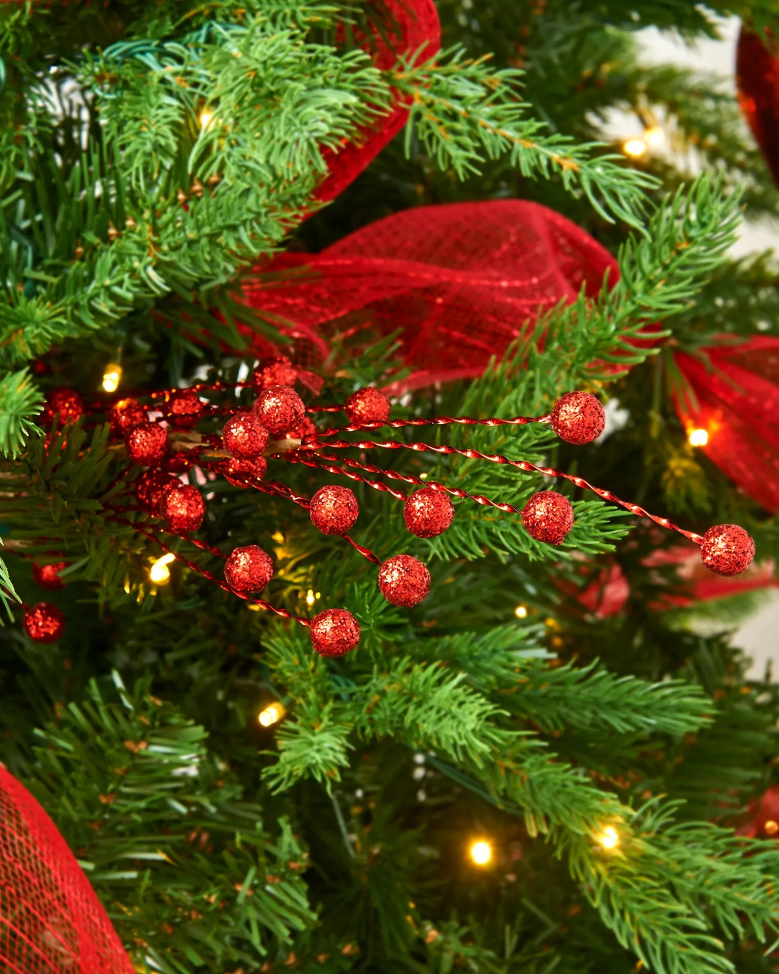 Red Berry Christmas Tree Spray, 78 Cm