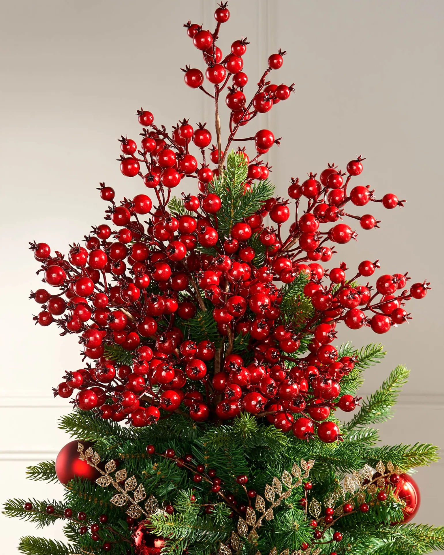 Red Berry Tree Topper, 90 Cm