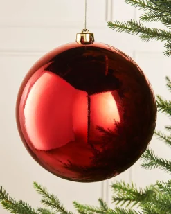 Red Large Gloss Shatterproof Bauble, 20 Cm