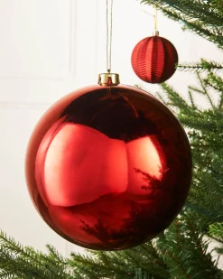 Red Large Gloss Shatterproof Bauble, 20 Cm