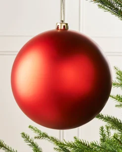 Red Large Matt Shatterproof Bauble, 20 Cm
