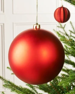 Red Large Matt Shatterproof Bauble, 20 Cm