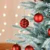 Red Shatterproof Baubles, 50 Pack, 6 Cm