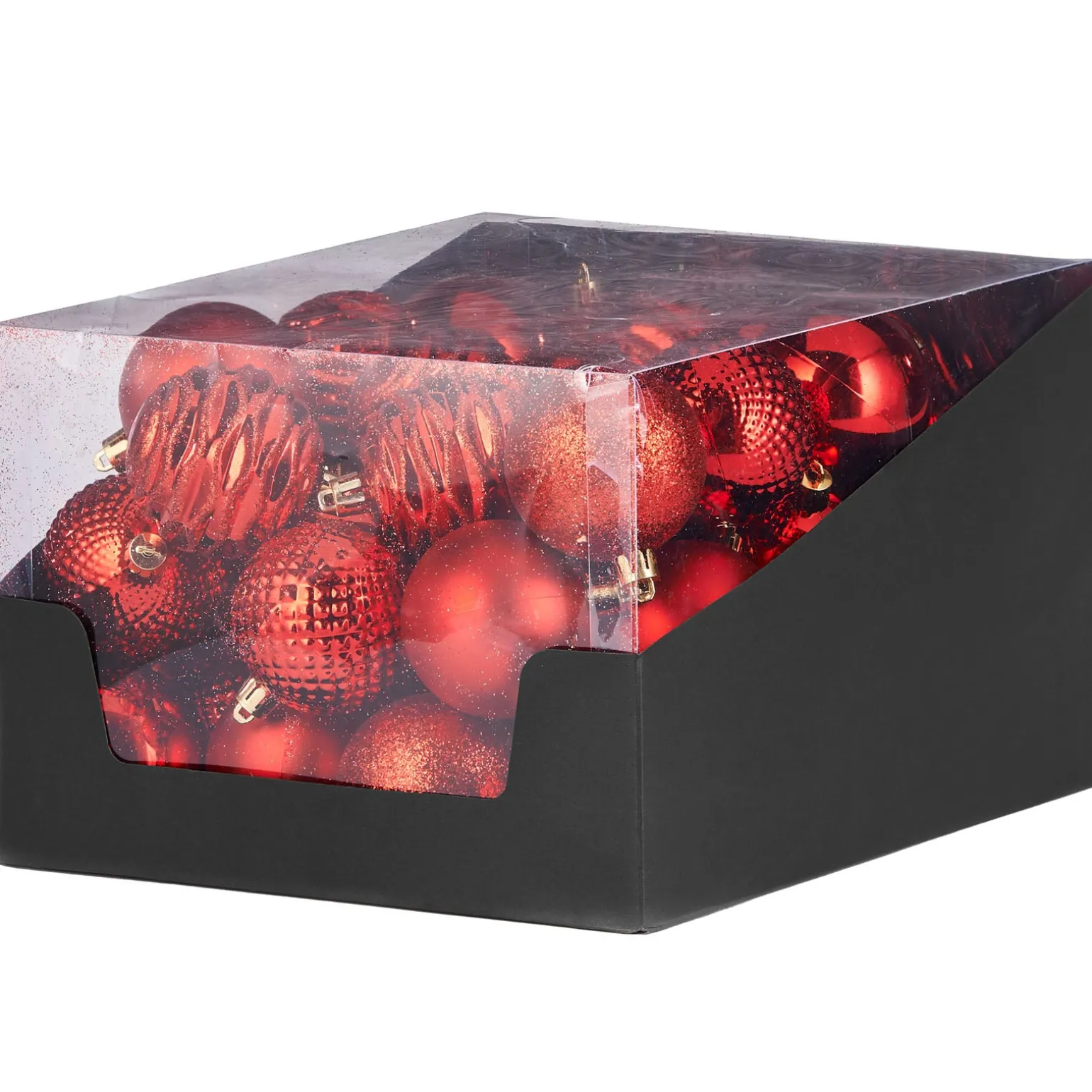 Red Shatterproof Baubles, 50 Pack, 6 Cm