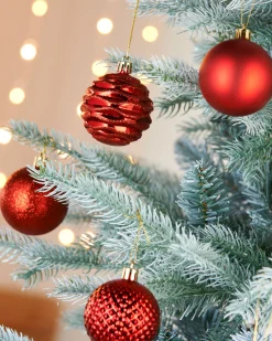 Red Shatterproof Baubles, 50 Pack, 6 Cm