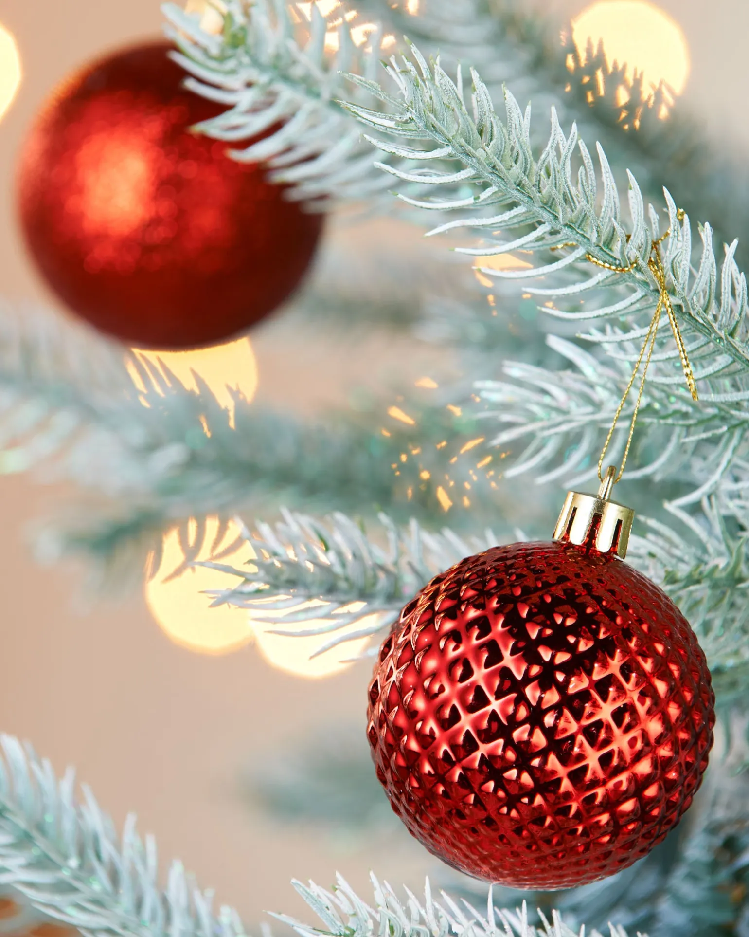 Red Shatterproof Baubles, 50 Pack, 6 Cm
