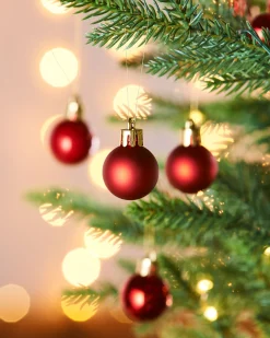 Red Shatterproof Baubles, 36 Pack, 3 Cm