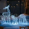 Reindeer Family Silhouette, 77 Cm