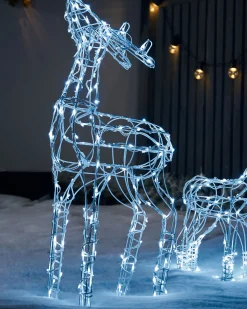 Reindeer Family Silhouette, 77 Cm