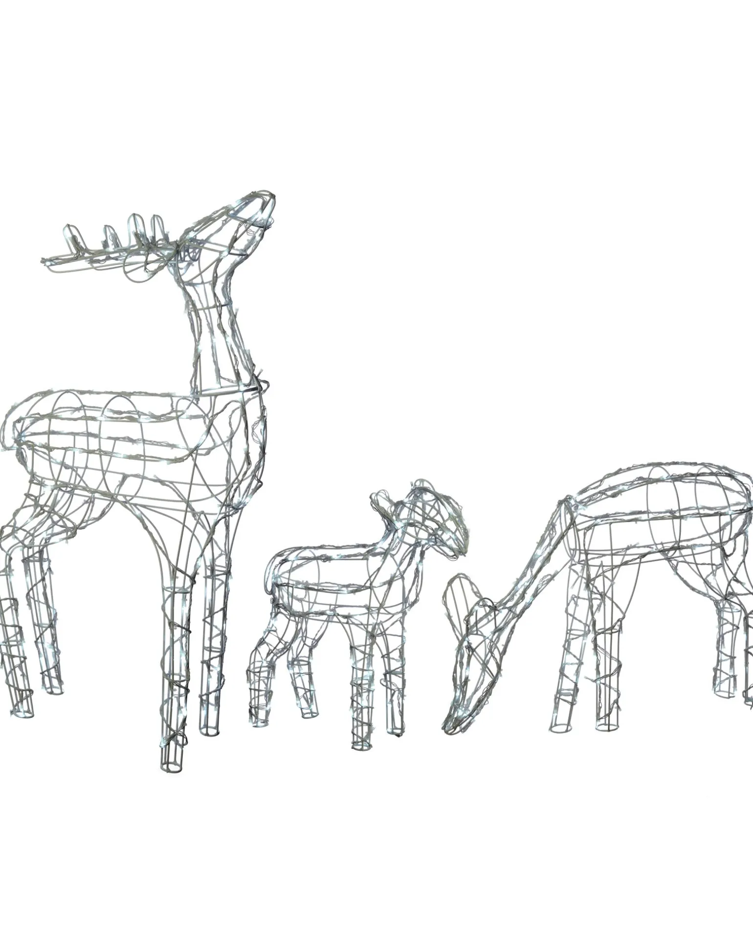 Reindeer Family Silhouette, 77 Cm