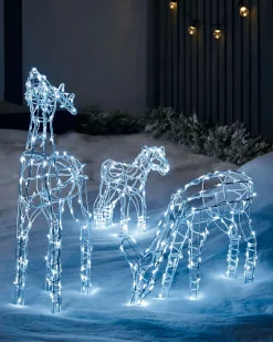 Reindeer Family Silhouette, 77 Cm