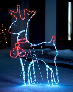 Reindeer Rope Light Silhouette, 92 Cm