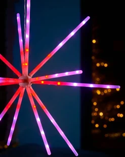 RGB LED Hanging Starburst Decoration, 56 Cm