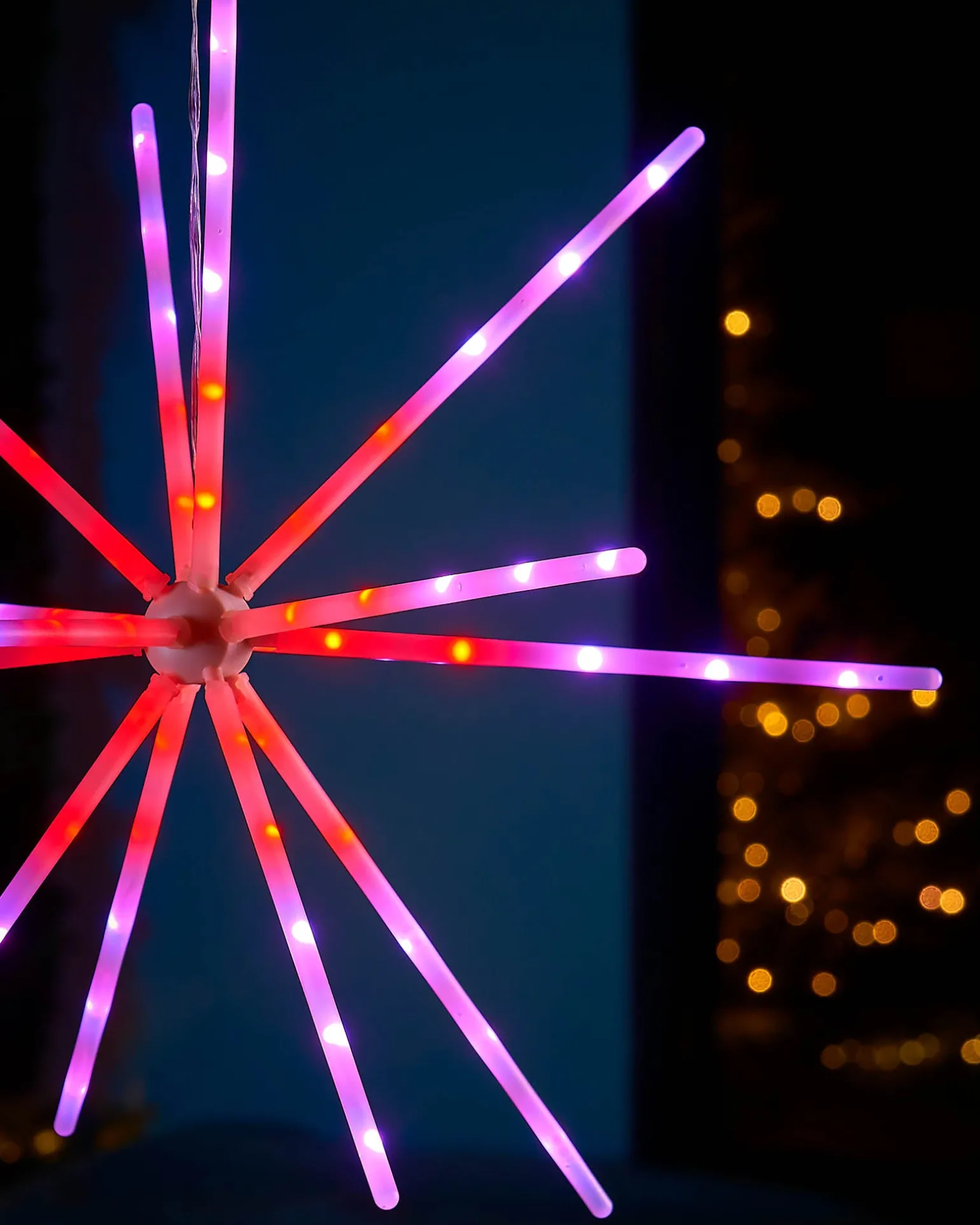 RGB LED Hanging Starburst Decoration, 56 Cm