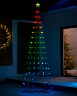 RGB LED Pop-Up Christmas Tree With Star, 2.5 M