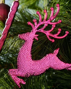 Ruby/Gold Shatterproof Baubles Set, 50 Pack, 6 Cm