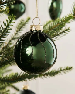 Sage Green Glass Baubles, 20 Pack