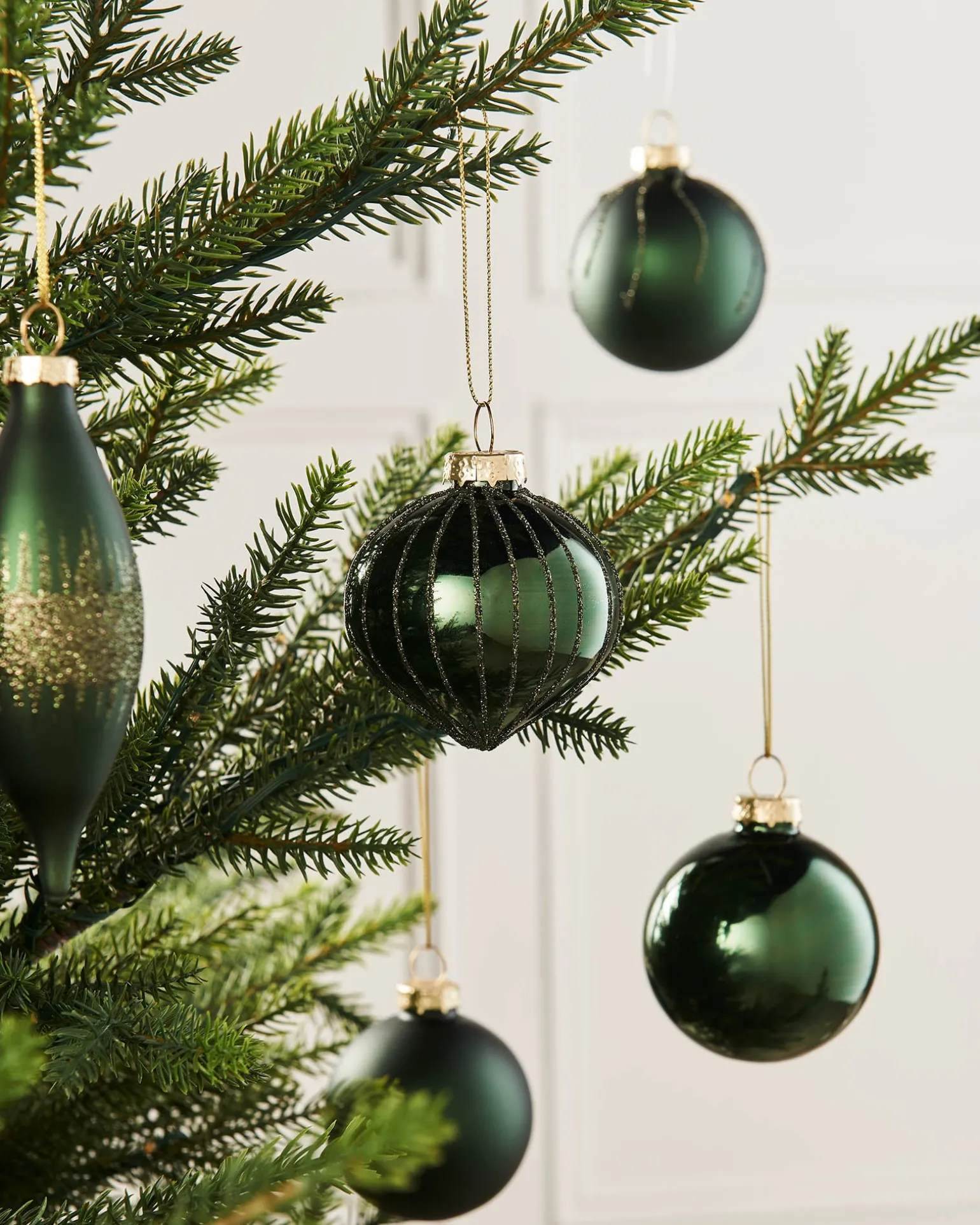 Sage Green Glass Baubles, 20 Pack