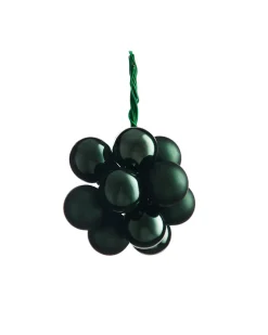 Sage Green Glass Berry Cluster Baubles, 10 Pack