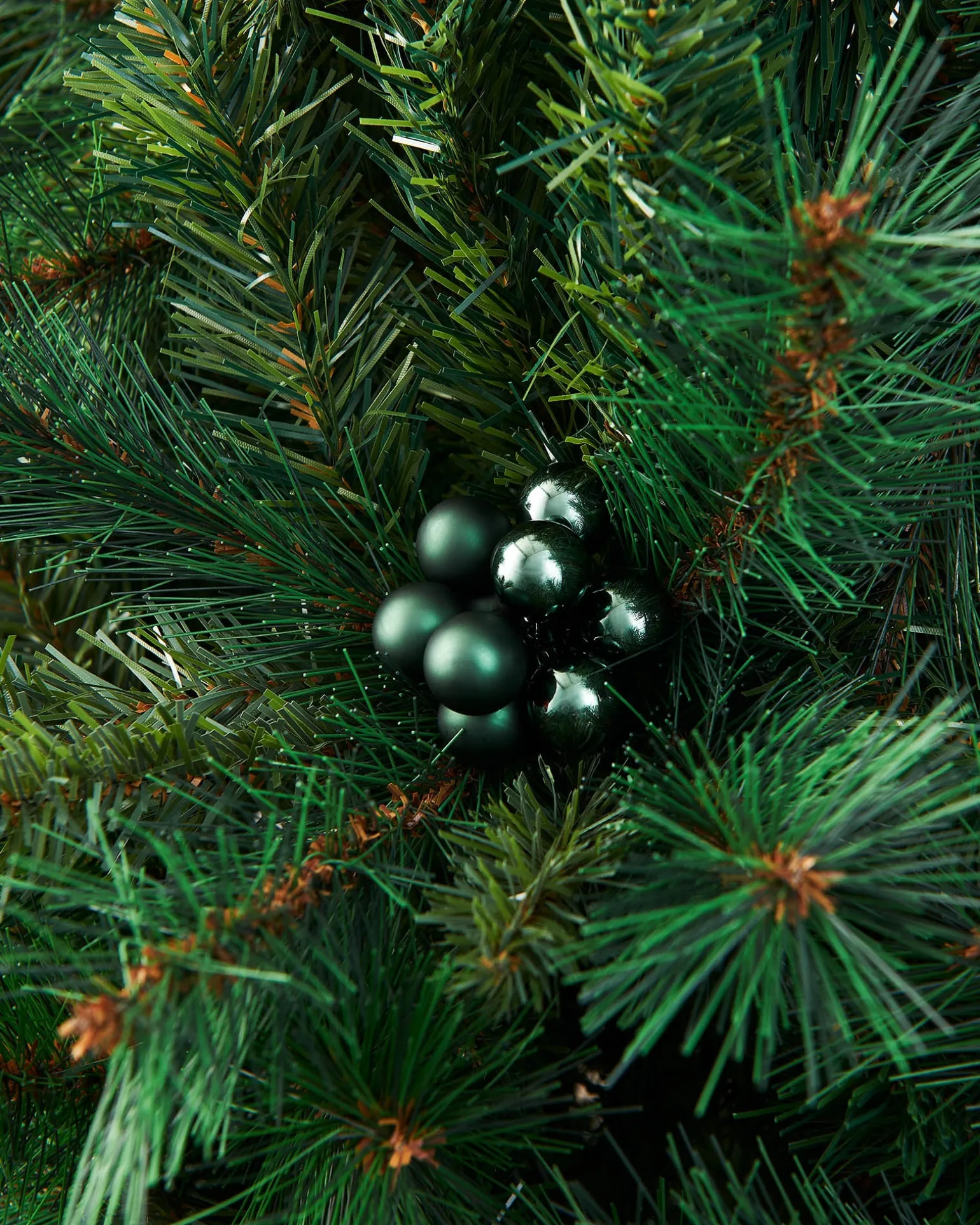 Sage Green Glass Berry Cluster Baubles, 10 Pack