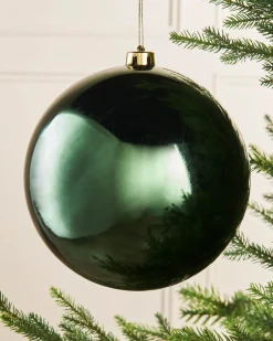Sage Green Large Gloss Shatterproof Bauble, 20 Cm