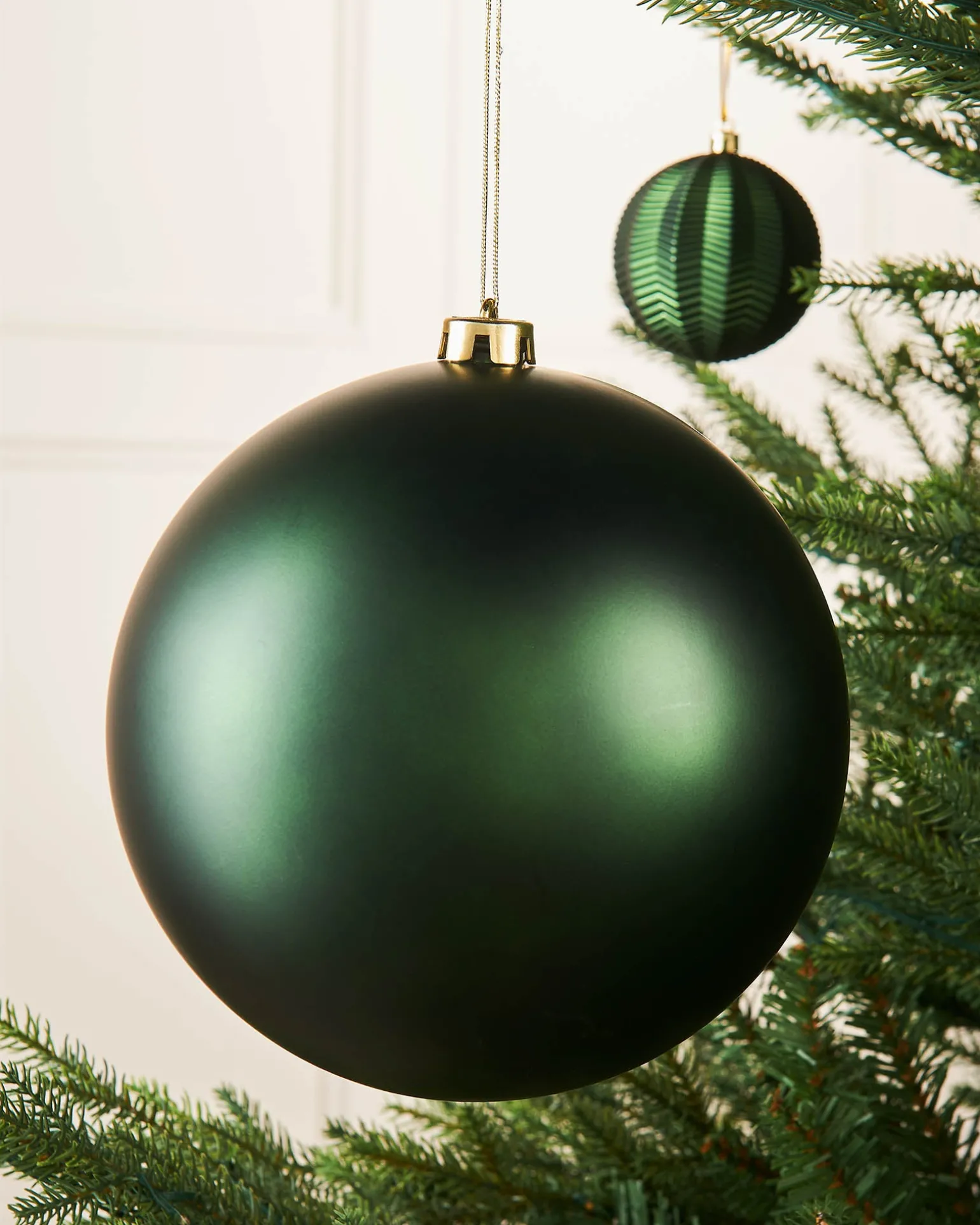Sage Green Large Matt Shatterproof Bauble, 20 Cm