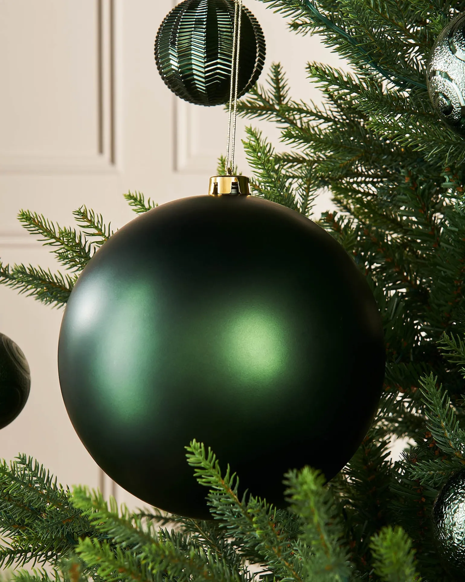 Sage Green Large Matt Shatterproof Bauble, 20 Cm