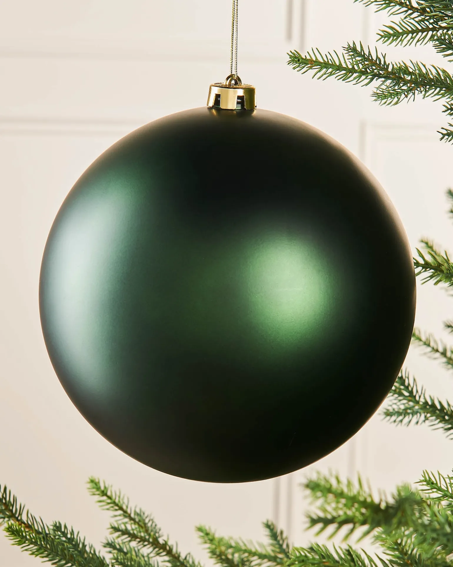 Sage Green Large Matt Shatterproof Bauble, 20 Cm