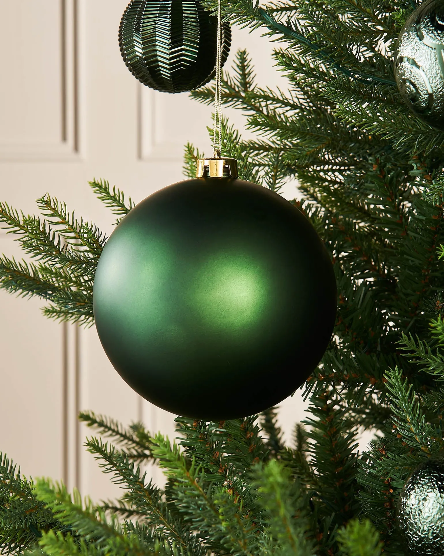 Sage Green Large Matt Shatterproof Bauble, 15 Cm