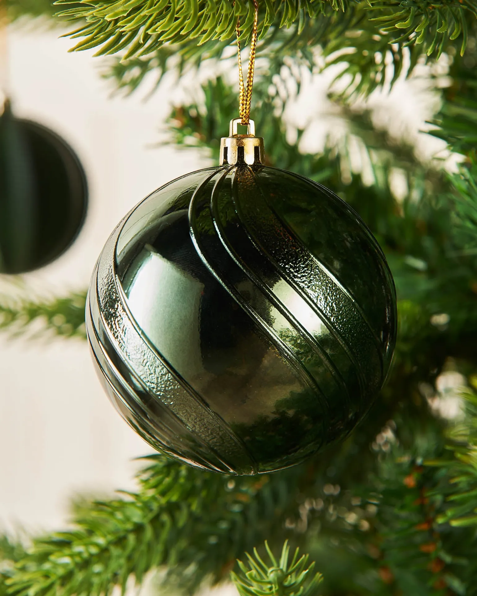 Sage Green Shatterproof Baubles, 16 Pack, 8 Cm