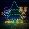 Santa And Reindeer Rope Light Silhouette, 1.2 M