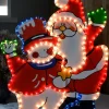 Santa And Snowman Rope Light Silhouette, 71 Cm