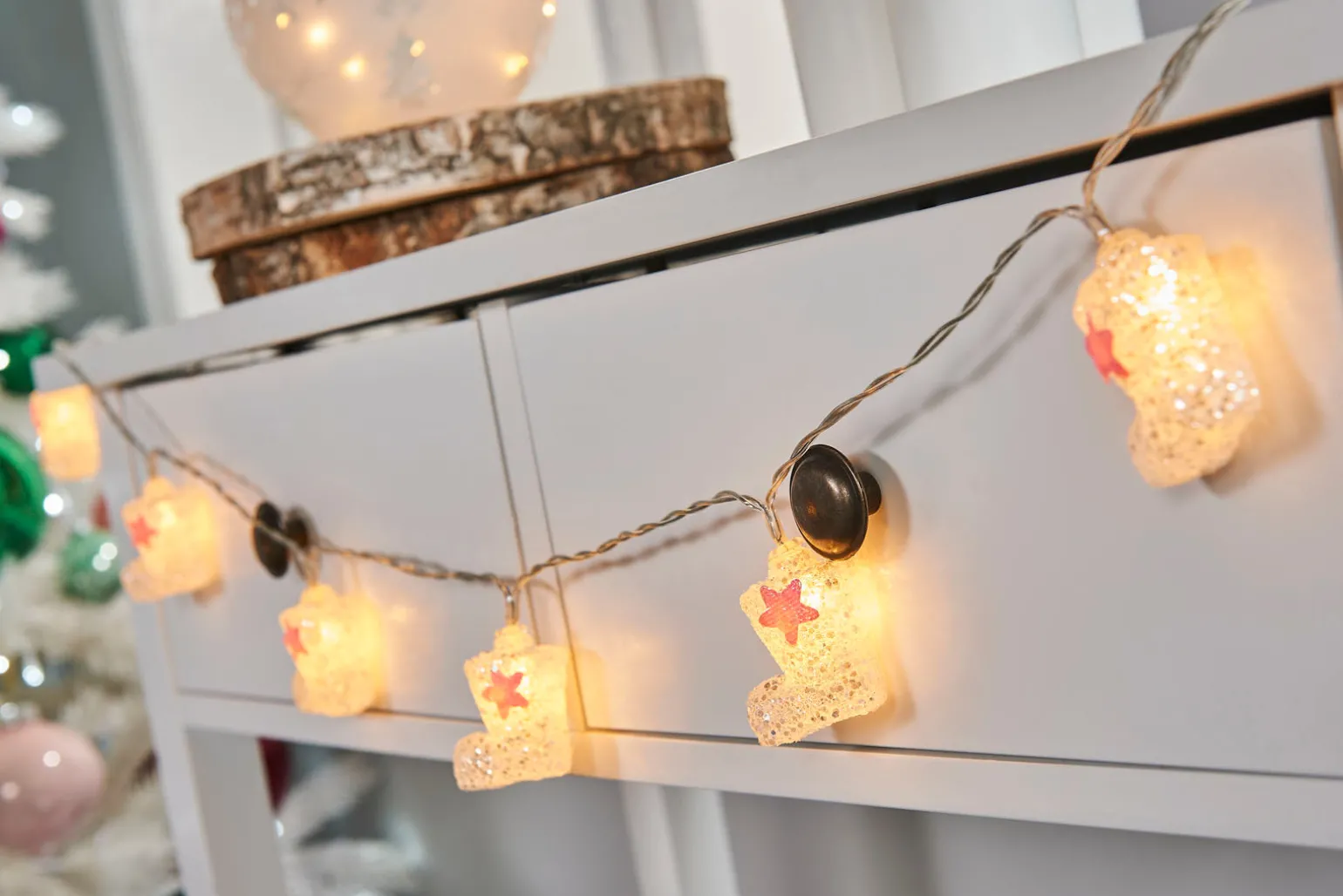 Santa Boot LED Light String, 1.8 M