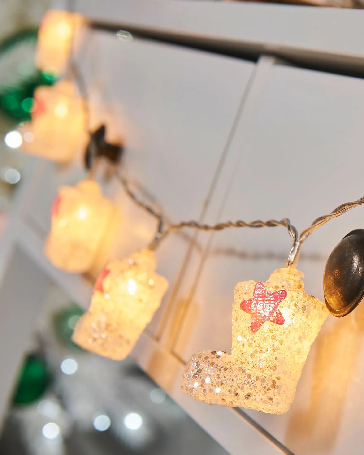 Santa Boot LED Light String, 1.8 M