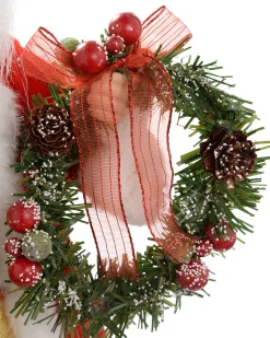 Santa Christmas Tree Topper, Red/Gold, 40 Cm