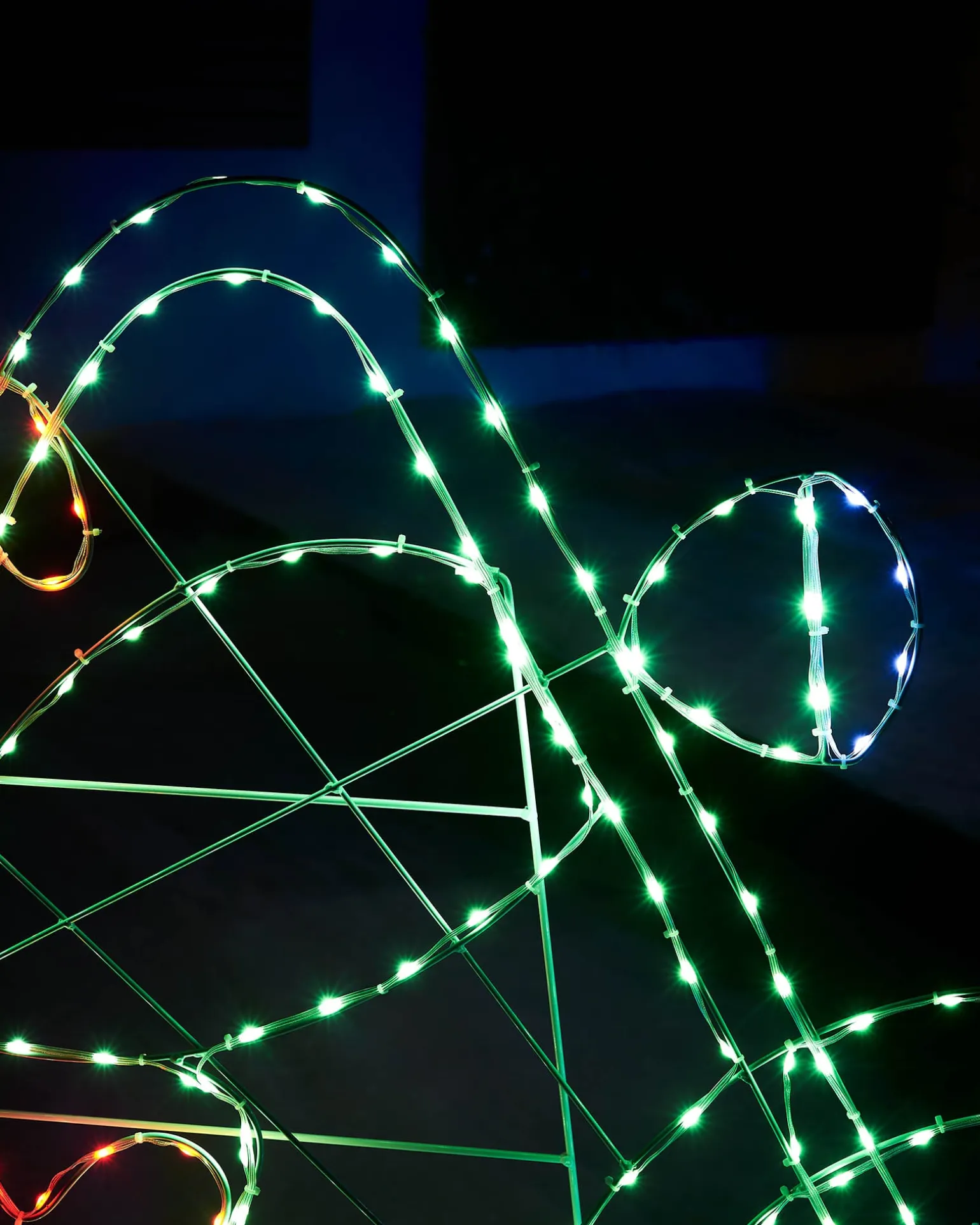 Santa On A Motorbike Rope Light Silhouette, 1.6 M