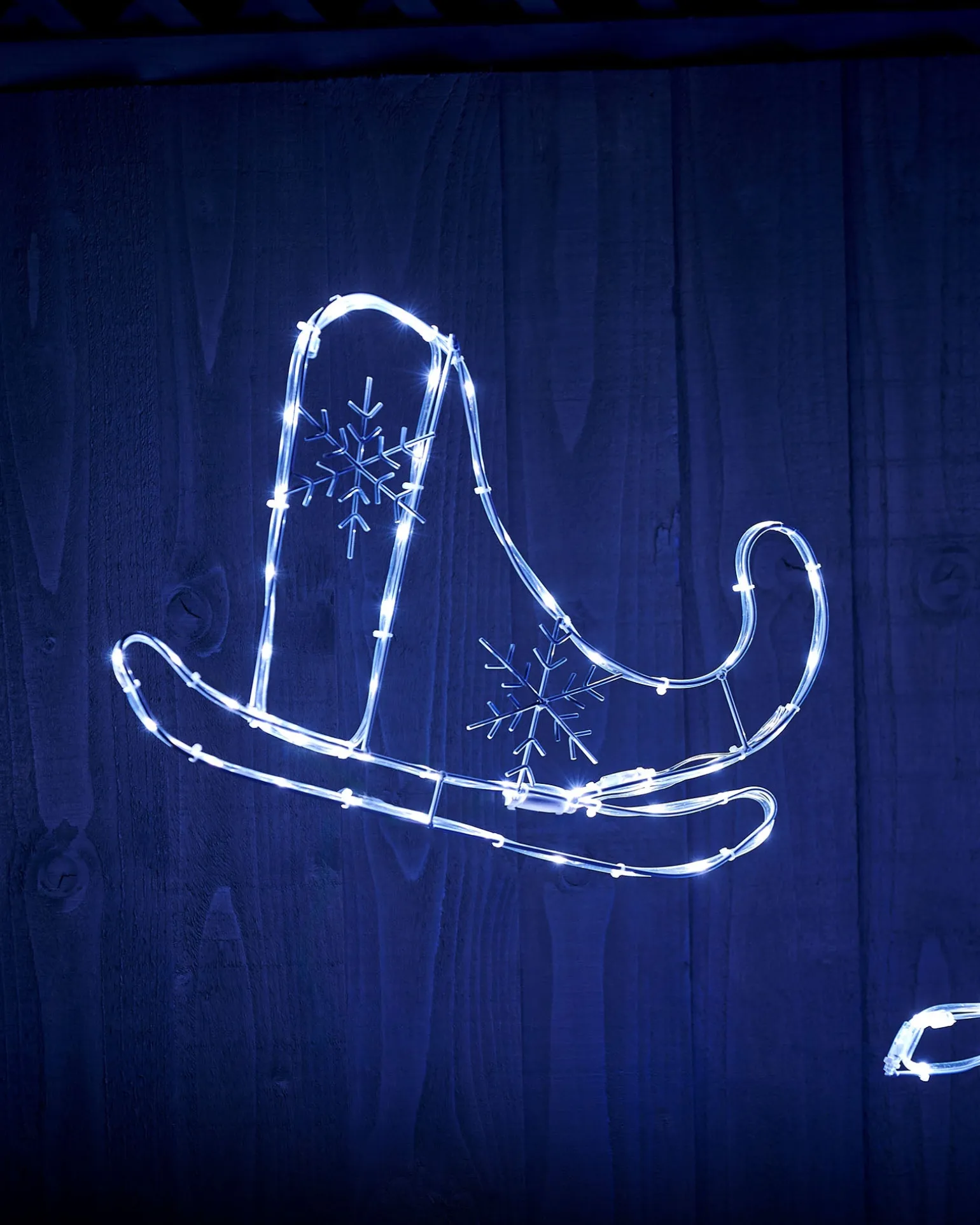 Santa Sleigh With Reindeer Rope Light Silhouette, 60 Cm