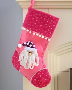 Santa Stocking, Pink/Purple, 48 Cm