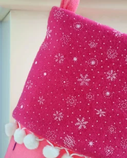Santa Stocking, Pink/Purple, 48 Cm