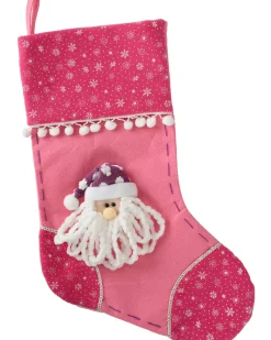 Santa Stocking, Pink/Purple, 48 Cm