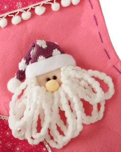 Santa Stocking, Pink/Purple, 48 Cm