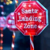 Set Of 4 Candy Cane Pathway Stake Lights, 80 Cm