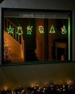 Set Of 6 Characters Rope Light Silhouette, Green, 5 M
