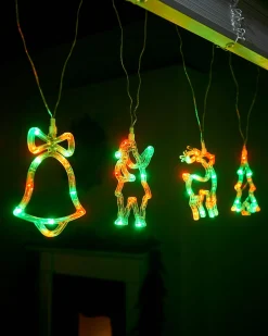 Set Of 6 Characters Rope Light Silhouette, Green, 5 M