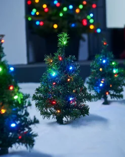 Set Of 6 Christmas Tree Pathway Stake Lights, 33 Cm