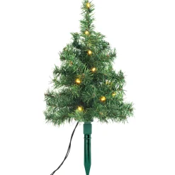 Set Of 6 Christmas Tree Pathway Stake Lights, 30 Cm