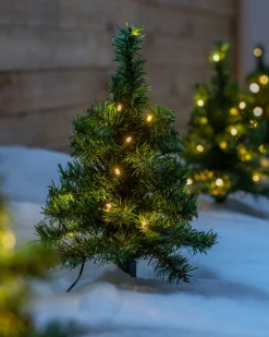 Set Of 6 Christmas Tree Pathway Stake Lights, 30 Cm