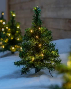 Set Of 6 Christmas Tree Pathway Stake Lights, 30 Cm
